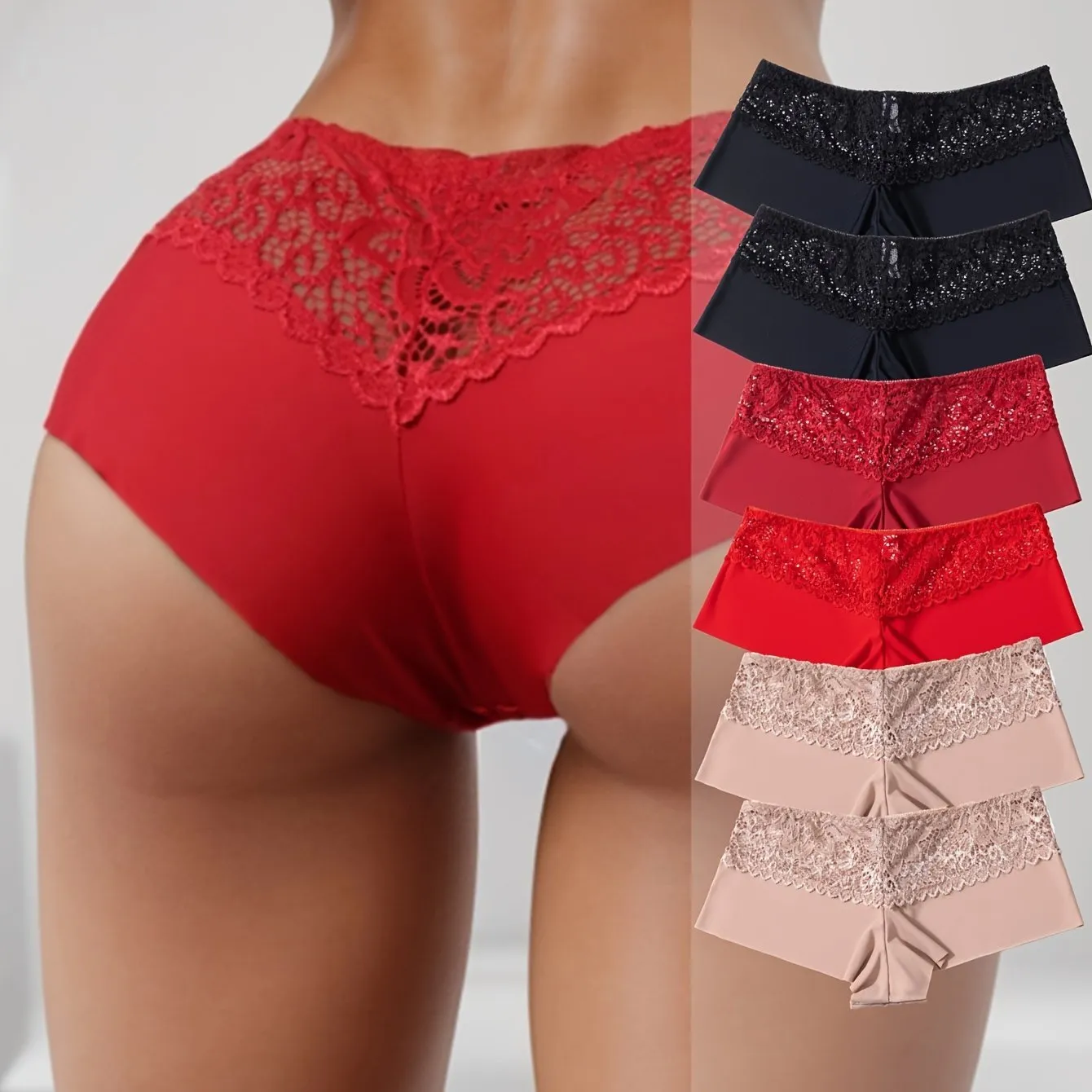 “6-Piece Women’s Lace, Elegant & Comfortable Underwear”