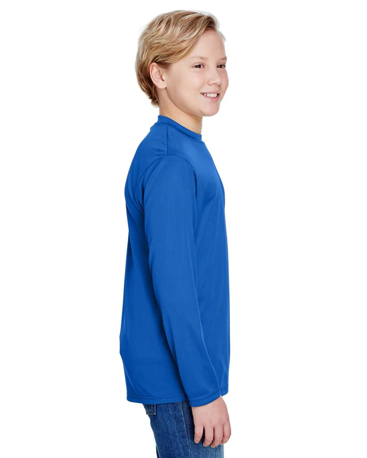 A4 NB3165 Youth Long Sleeve Cooling Performance Crew Shirt