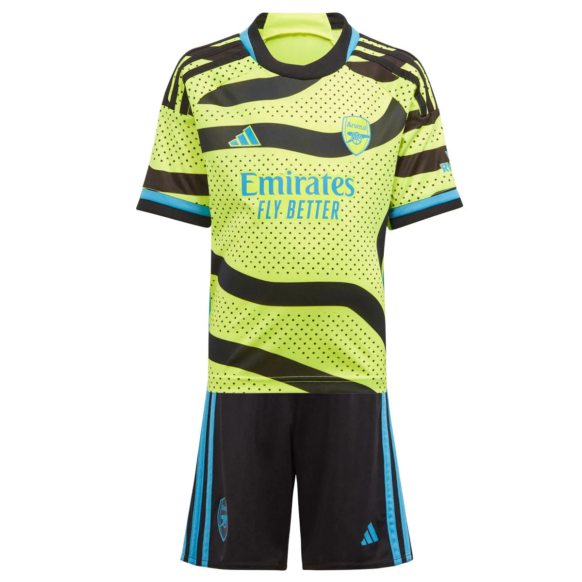 adidas Arsenal FC Official 2023/24 Away Mini Kit - Youth - Team Solar Yellow/Black