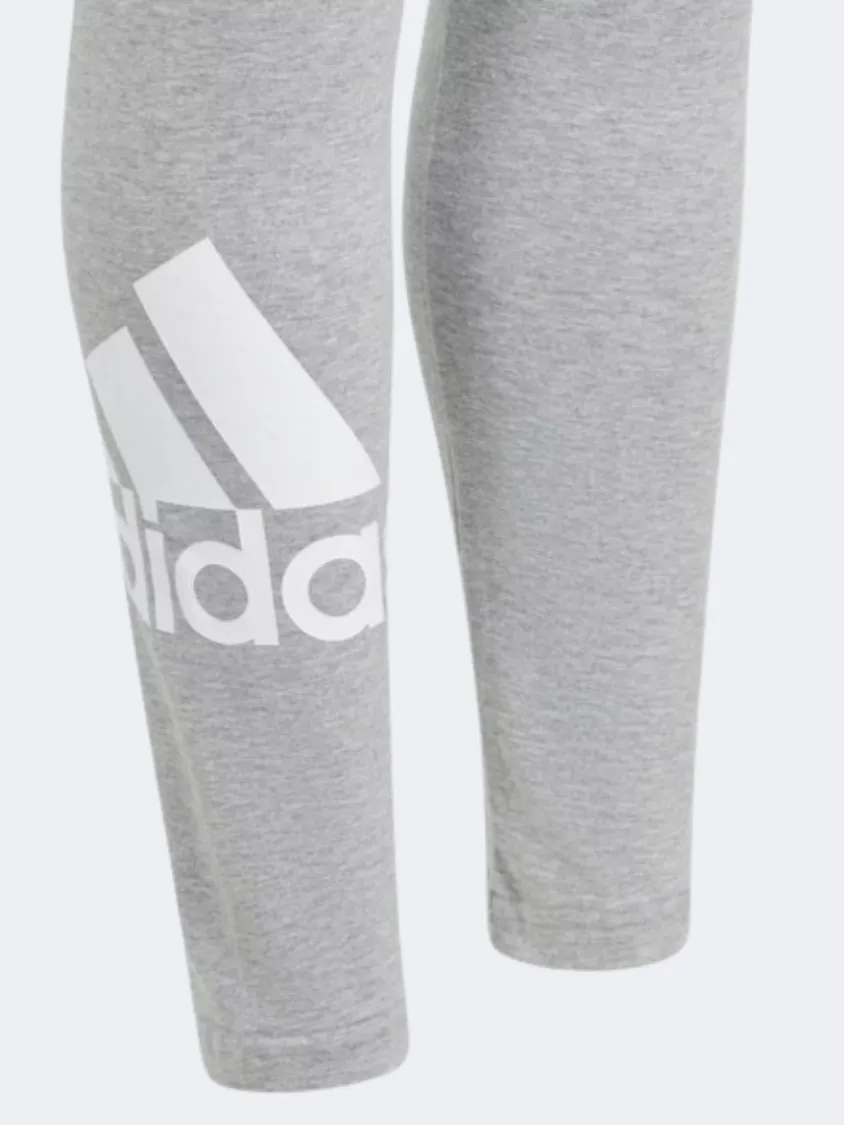 Adidas Essentials Big Logo Girls Sportswear Tight Grey Heather/White