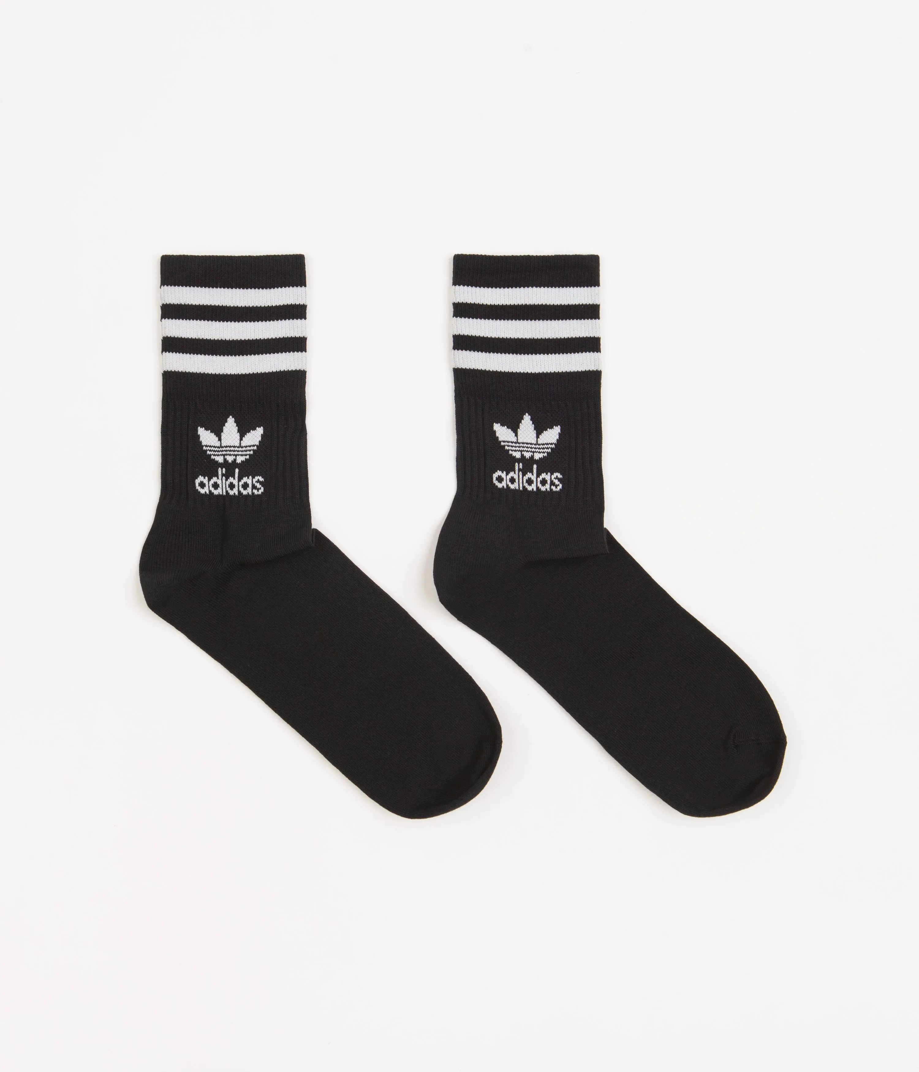 Adidas Mid-Cut Crew Socks (5 Pair) - Black