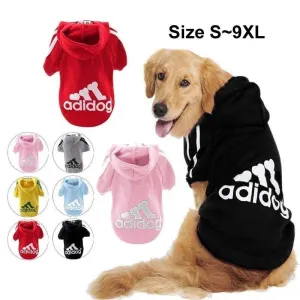 Adidog Winter Sport Hoodie: Cozy Fleece Pet Apparel - Stylish Winter Wear