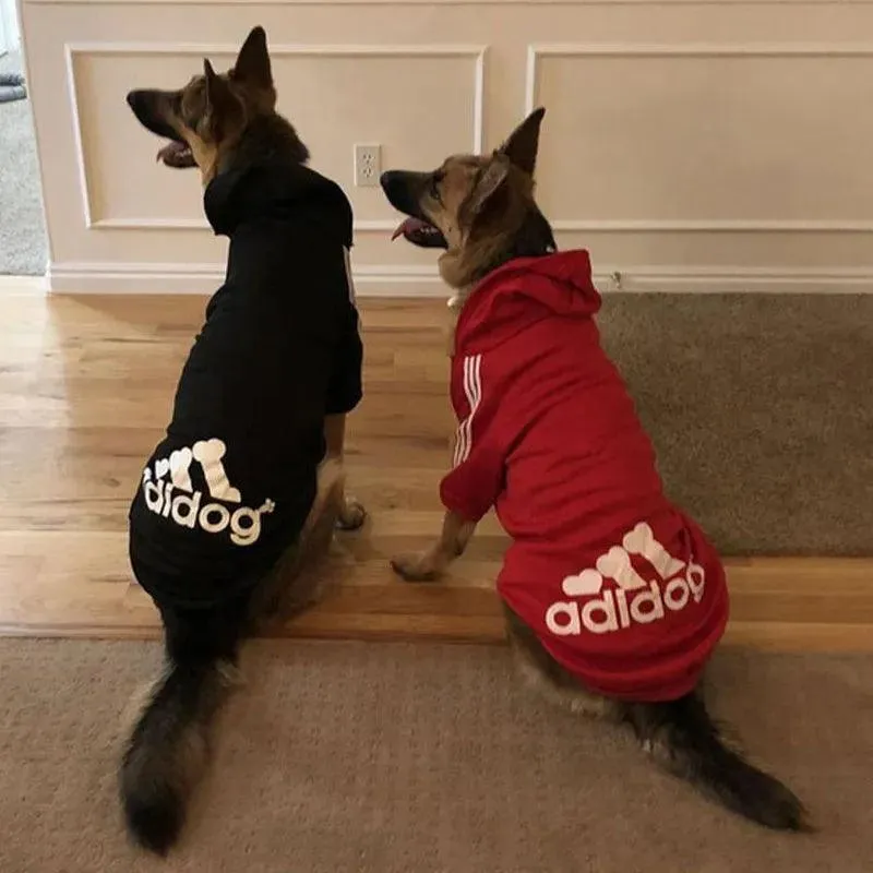 Adidog Winter Sport Hoodie: Cozy Fleece Pet Apparel - Stylish Winter Wear