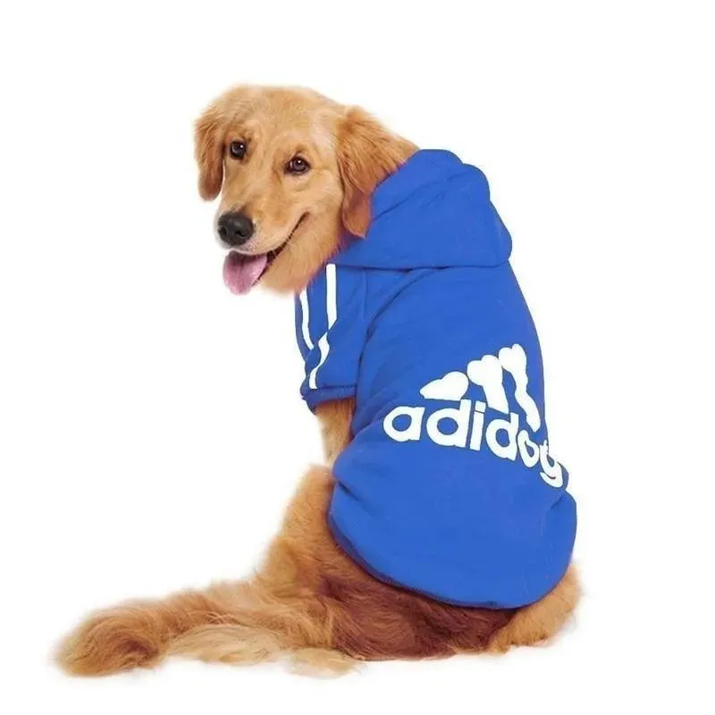 Adidog Winter Sport Hoodie: Cozy Fleece Pet Apparel - Stylish Winter Wear