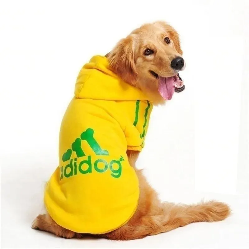 Adidog Winter Sport Hoodie: Cozy Fleece Pet Apparel - Stylish Winter Wear