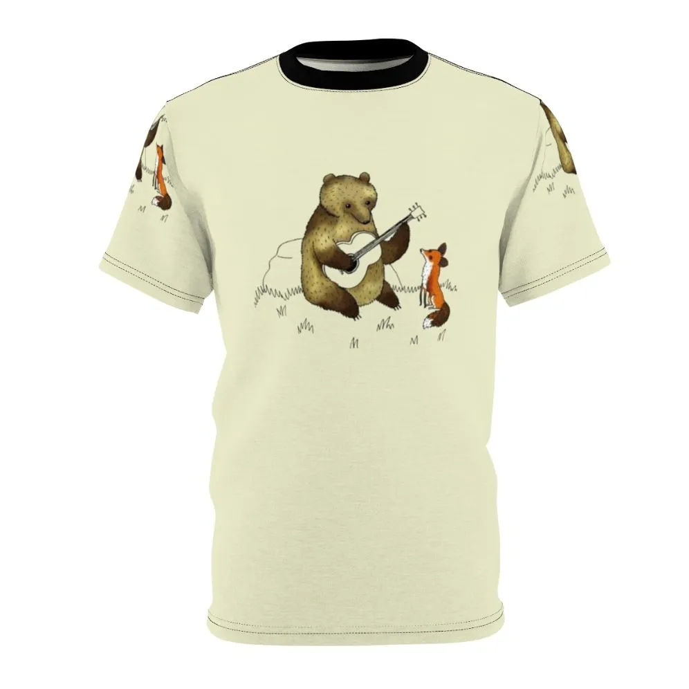 Adorable Bear and Fox Animal T-Shirt for Kids and Adults