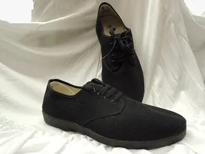 Adriano -- Black Canvas Oxford -- Medium Width -- All Black