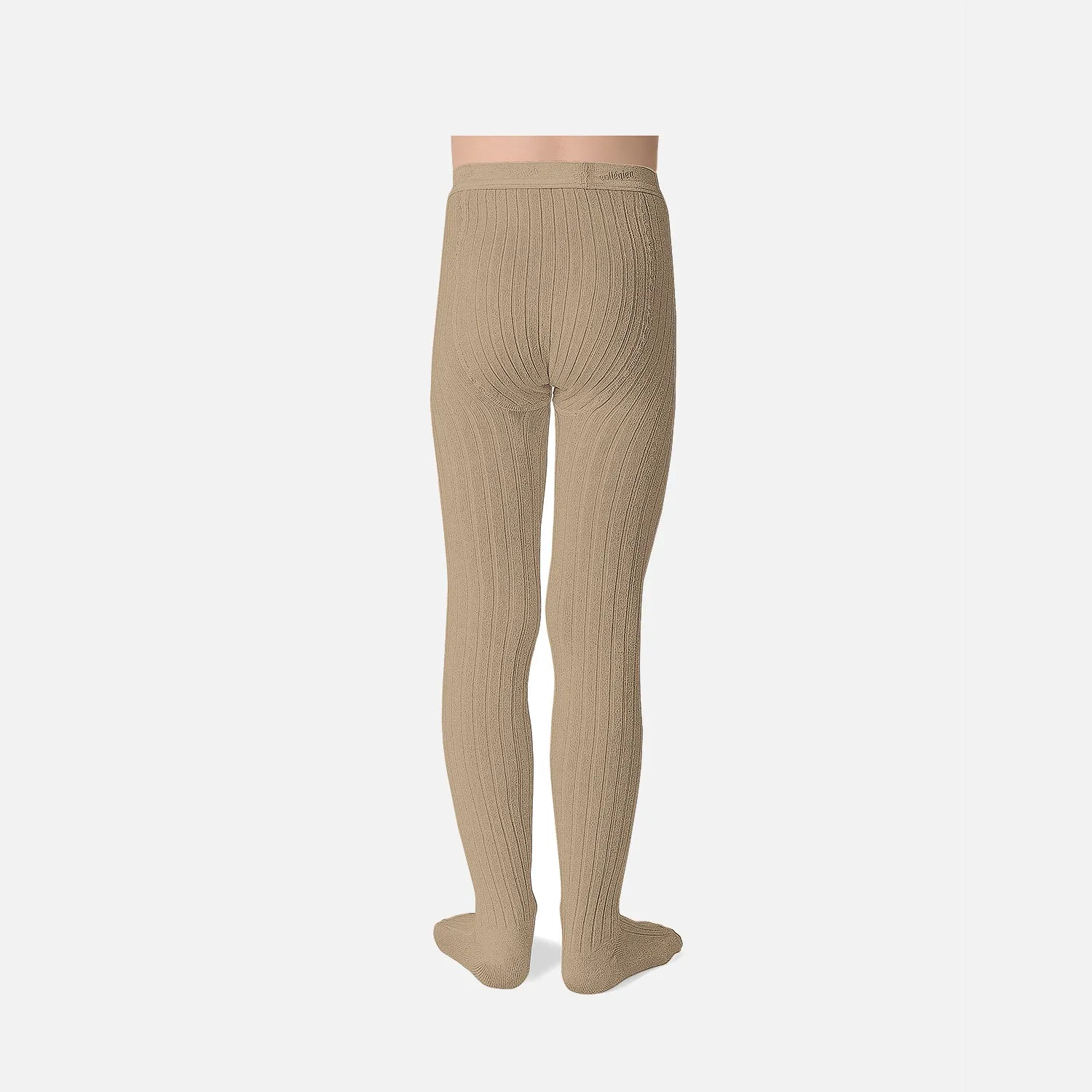 Babies & Kids Cotton Rib Tights - Taupe