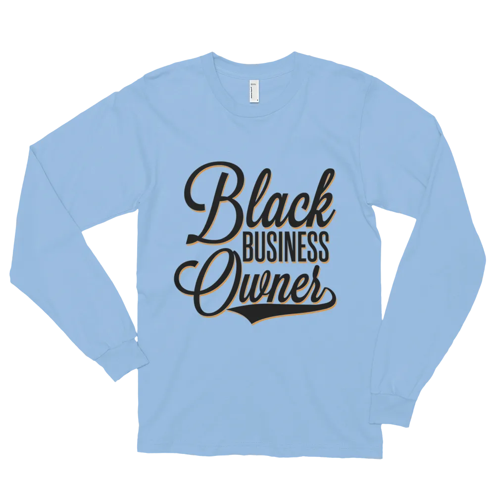 Black Business Owner Cursive Long sleeve t-shirt (unisex)