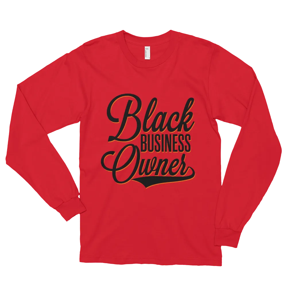 Black Business Owner Cursive Long sleeve t-shirt (unisex)