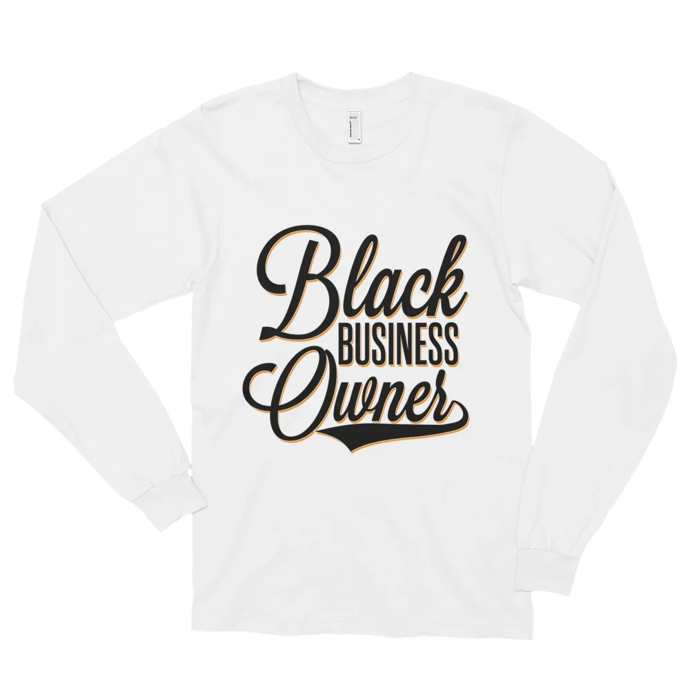 Black Business Owner Cursive Long sleeve t-shirt (unisex)