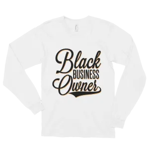 Black Business Owner Cursive Long sleeve t-shirt (unisex)