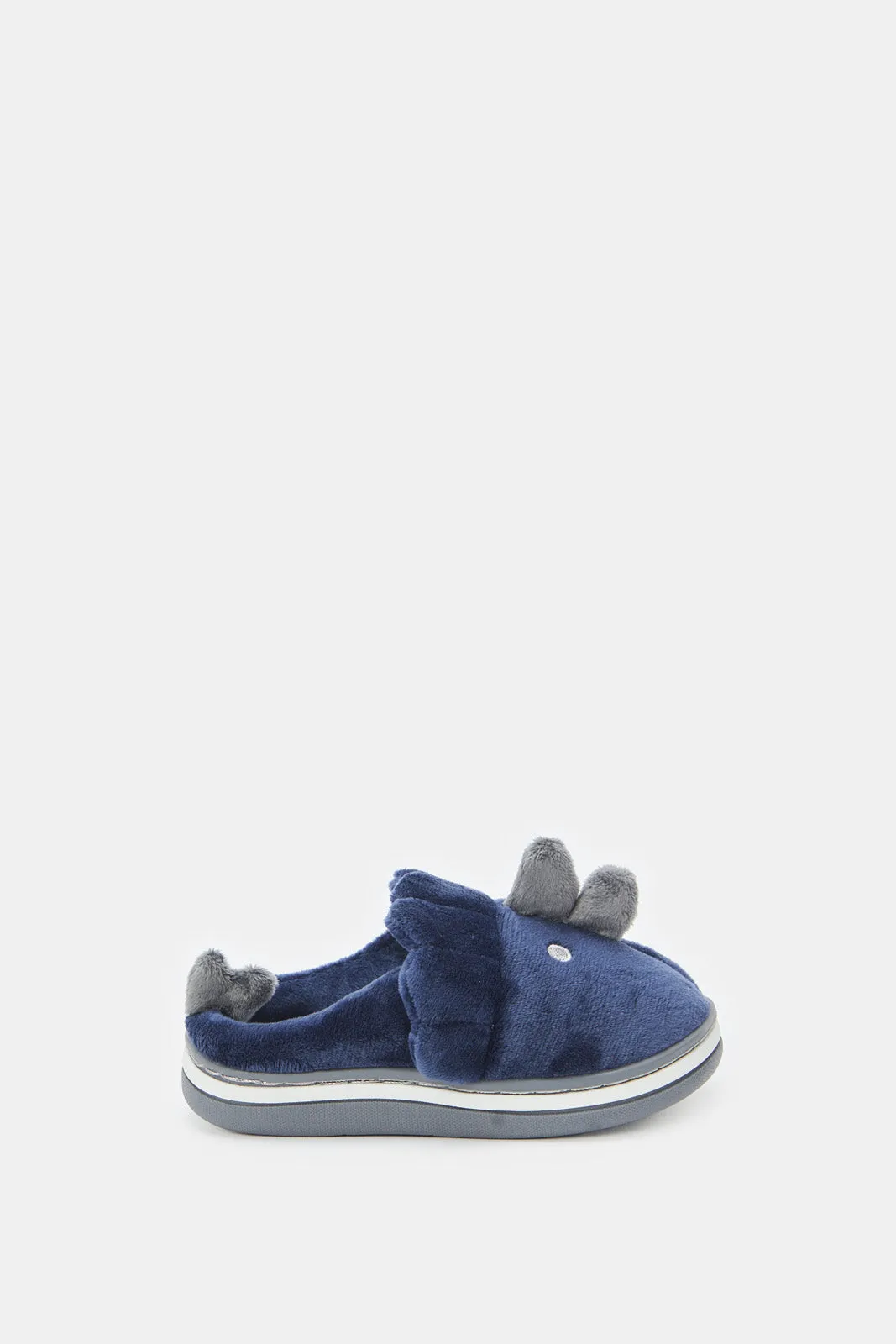 Boys Navy 3D Animal Slippers