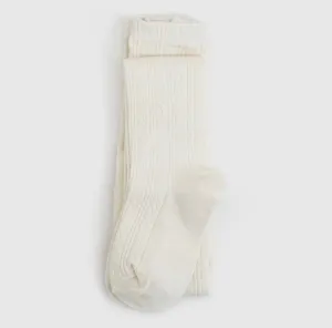 Cable Knit Tights, Ivory