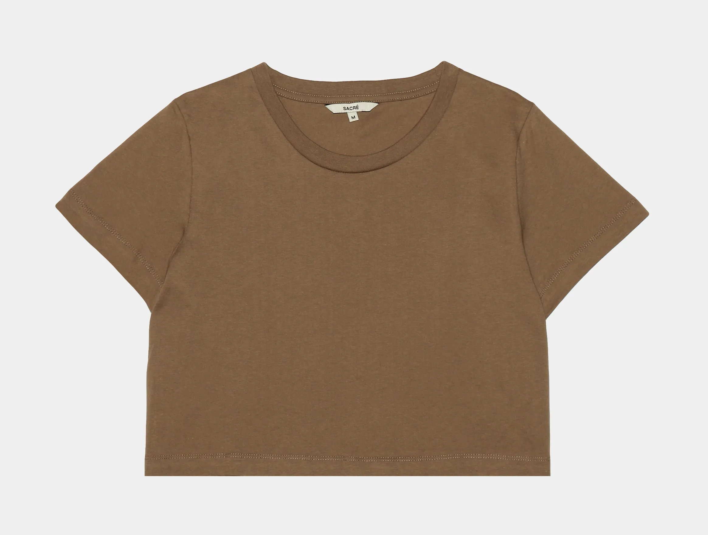 Carine Crop Top Womens Tshirt (Brown)