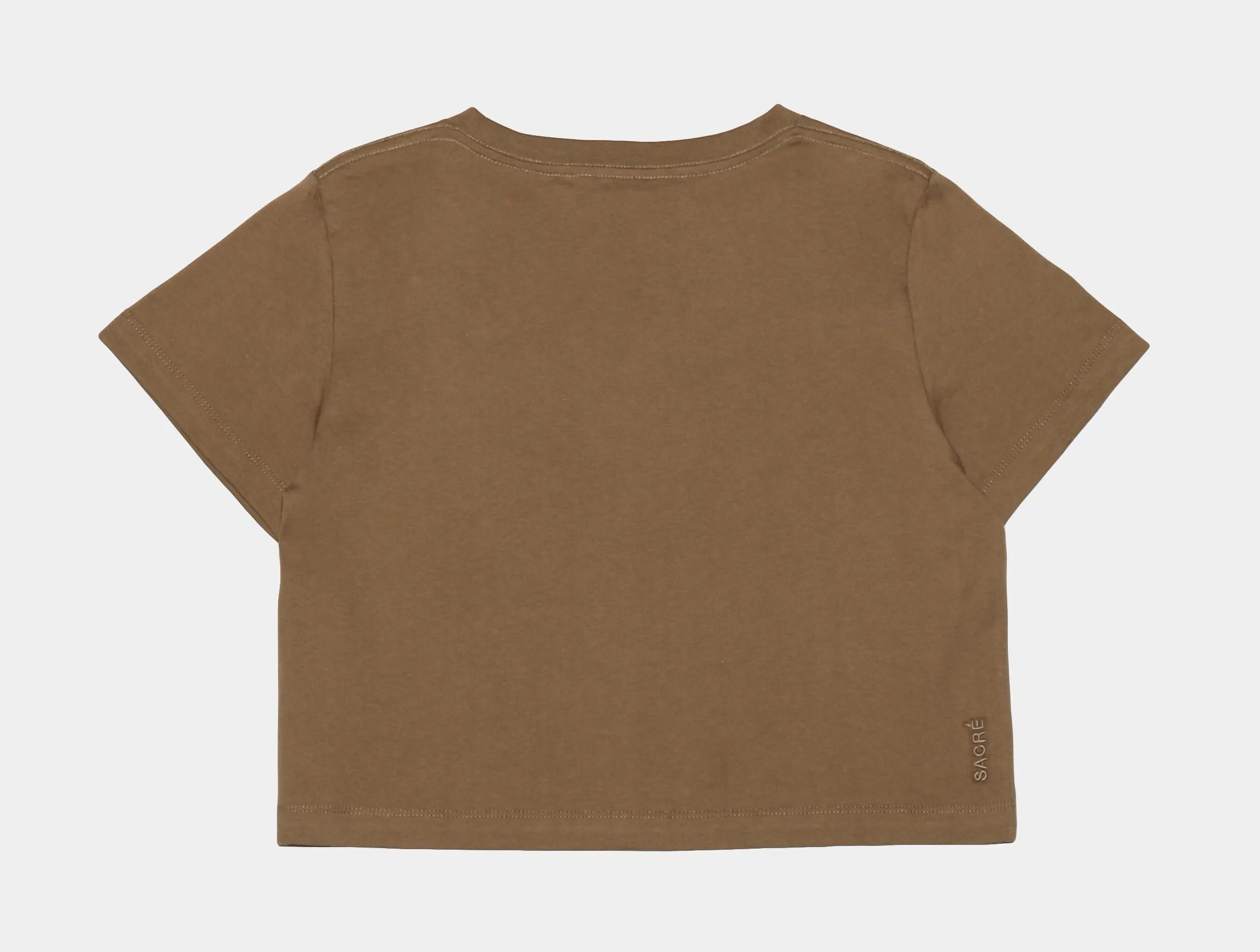 Carine Crop Top Womens Tshirt (Brown)