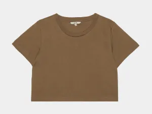 Carine Crop Top Womens Tshirt (Brown)