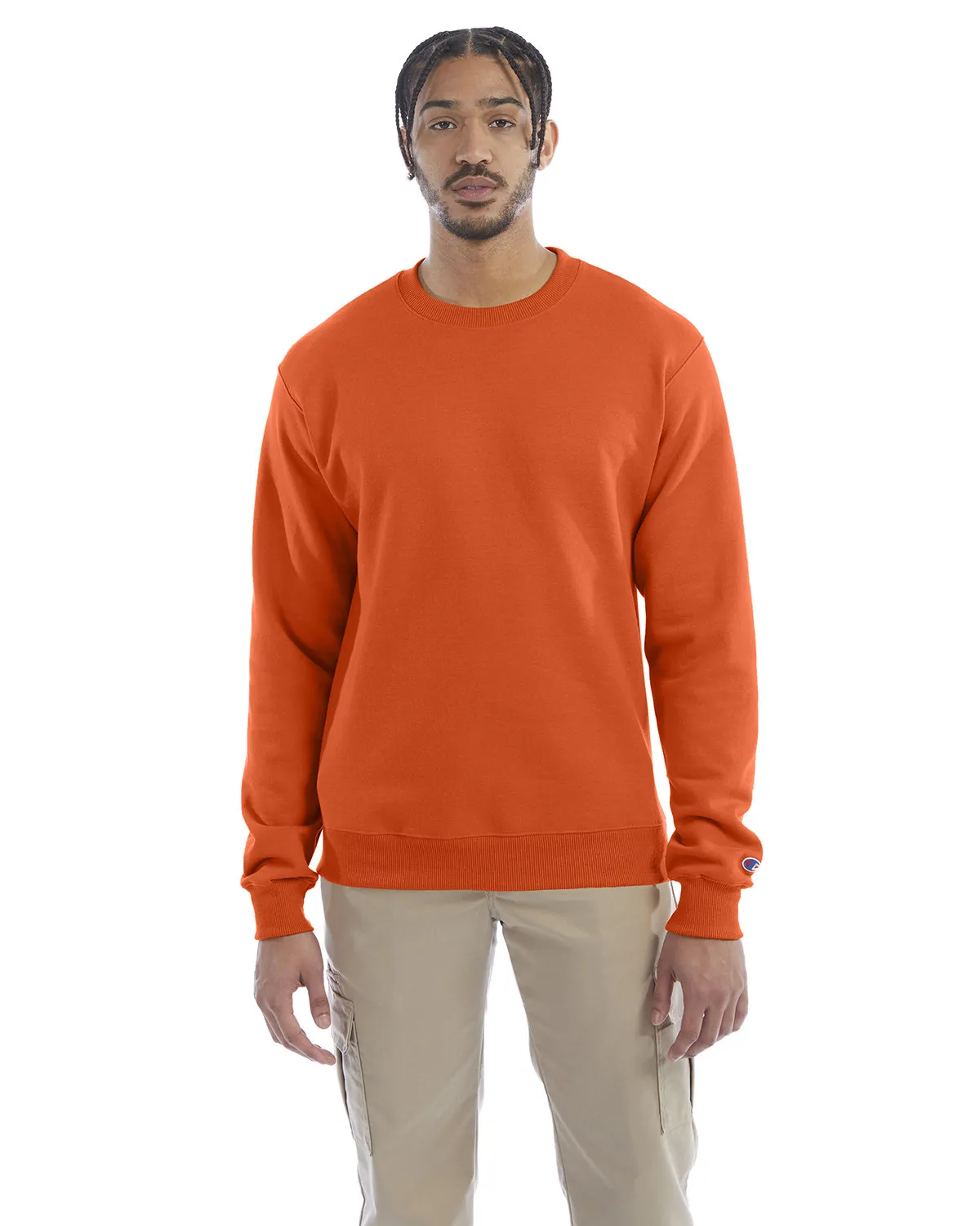 Champion Adult Powerblend® Crewneck Sweatshirt S600 ORANGE