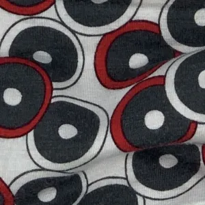 Charcoal Circles | Print Jersey - SKU 3026 #U145