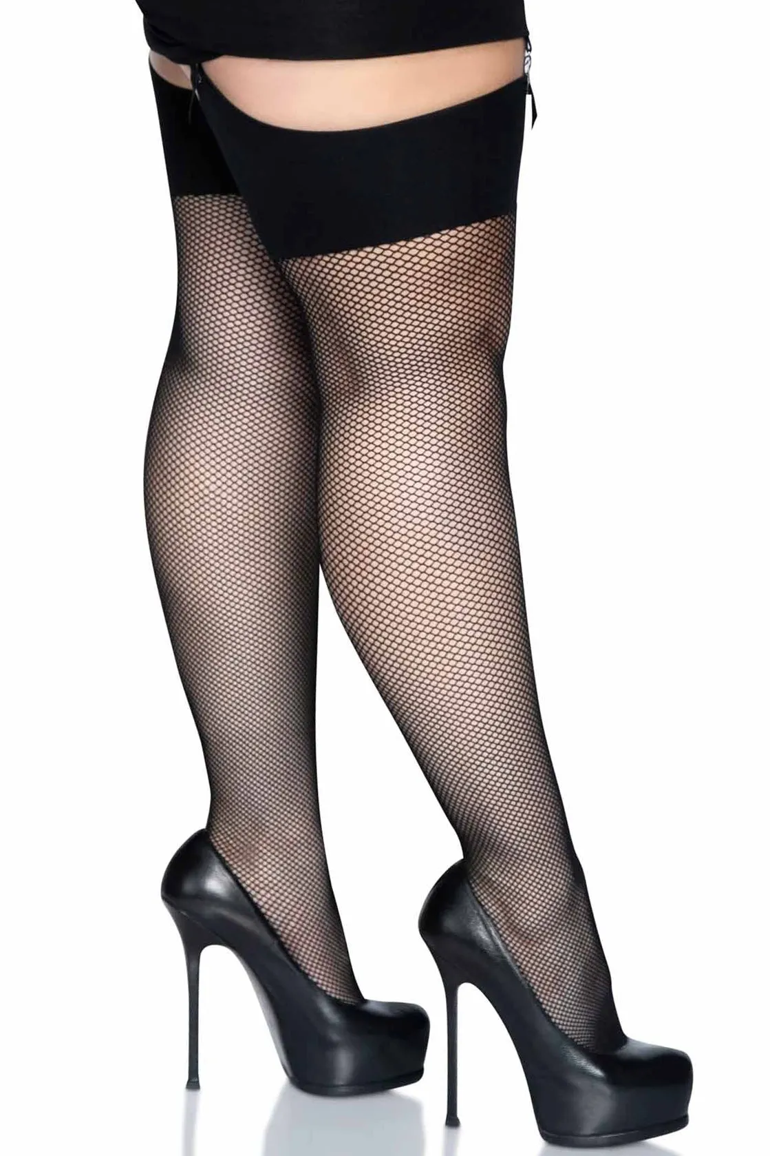 Comfort Band Fishnet Stockings