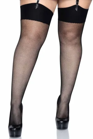 Comfort Band Fishnet Stockings