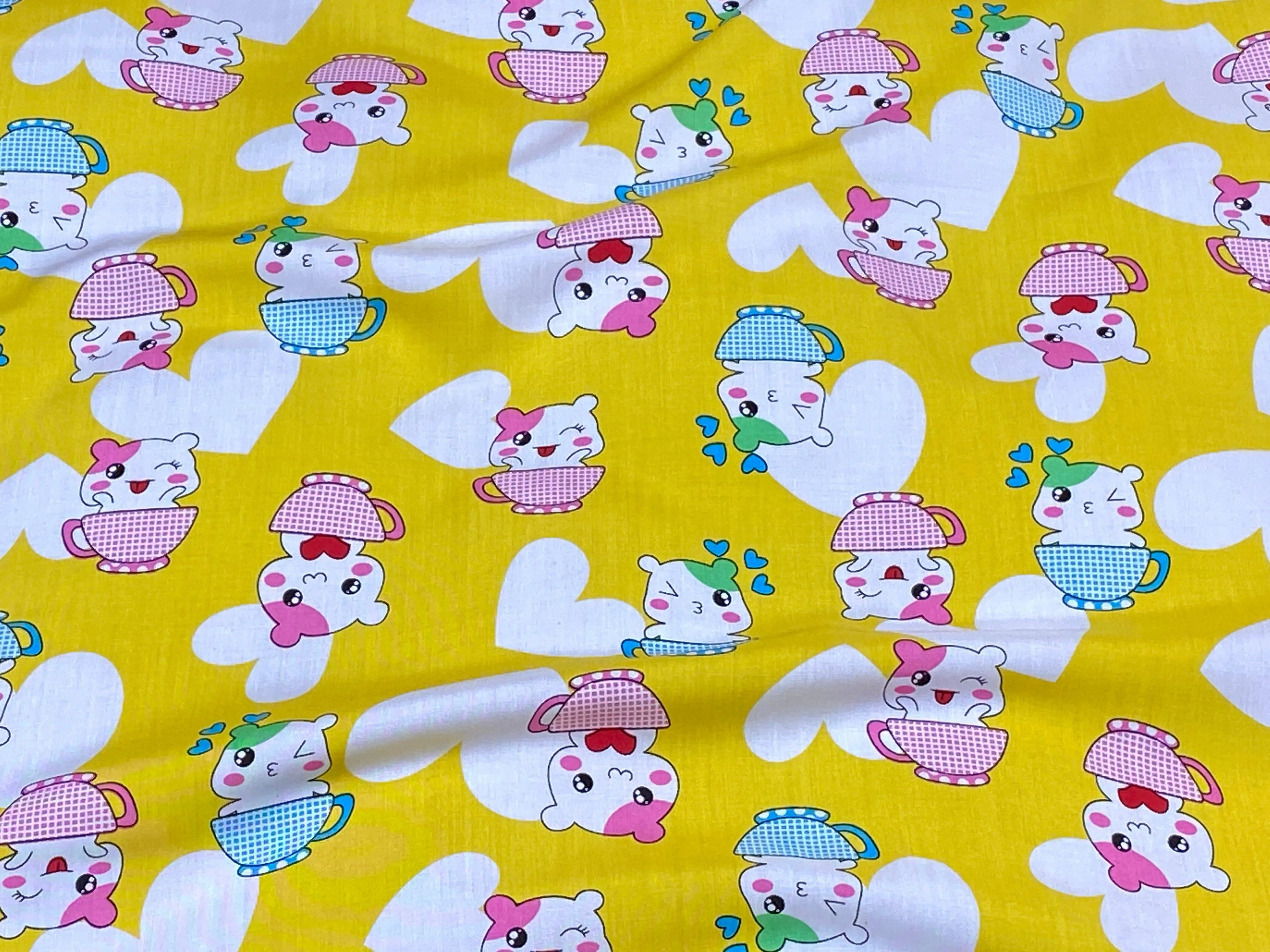 Cute Teacup - Children's Print Viscose