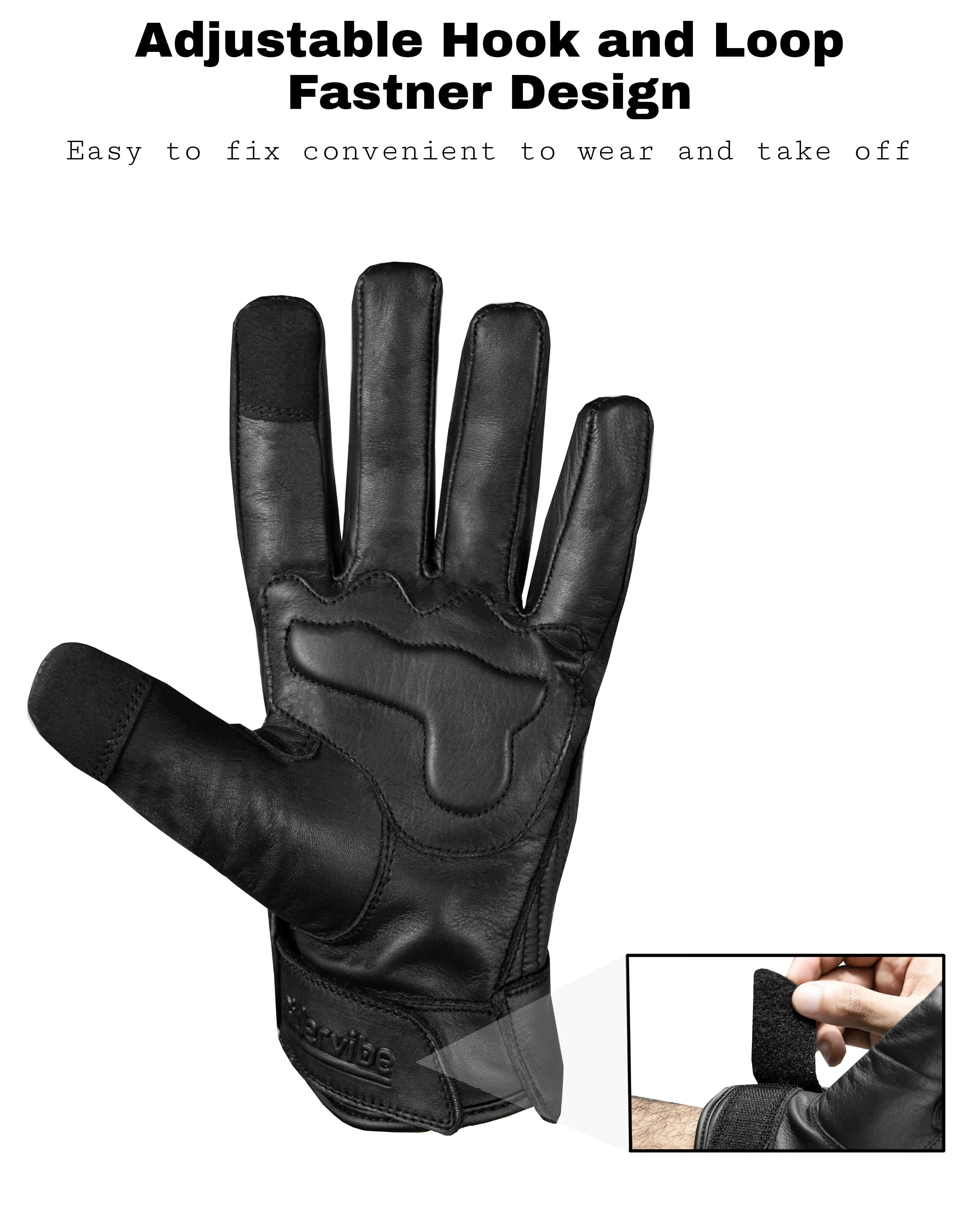 Dream Apparel Black Gaunlet Motorcycle Gloves