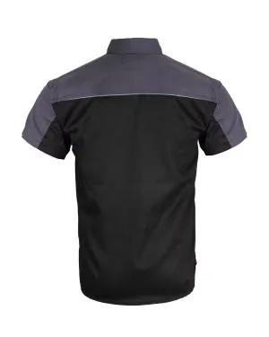 Dream Apparel Mechanic Shirt with Reflector on Back Straight Bottom Grey/Black