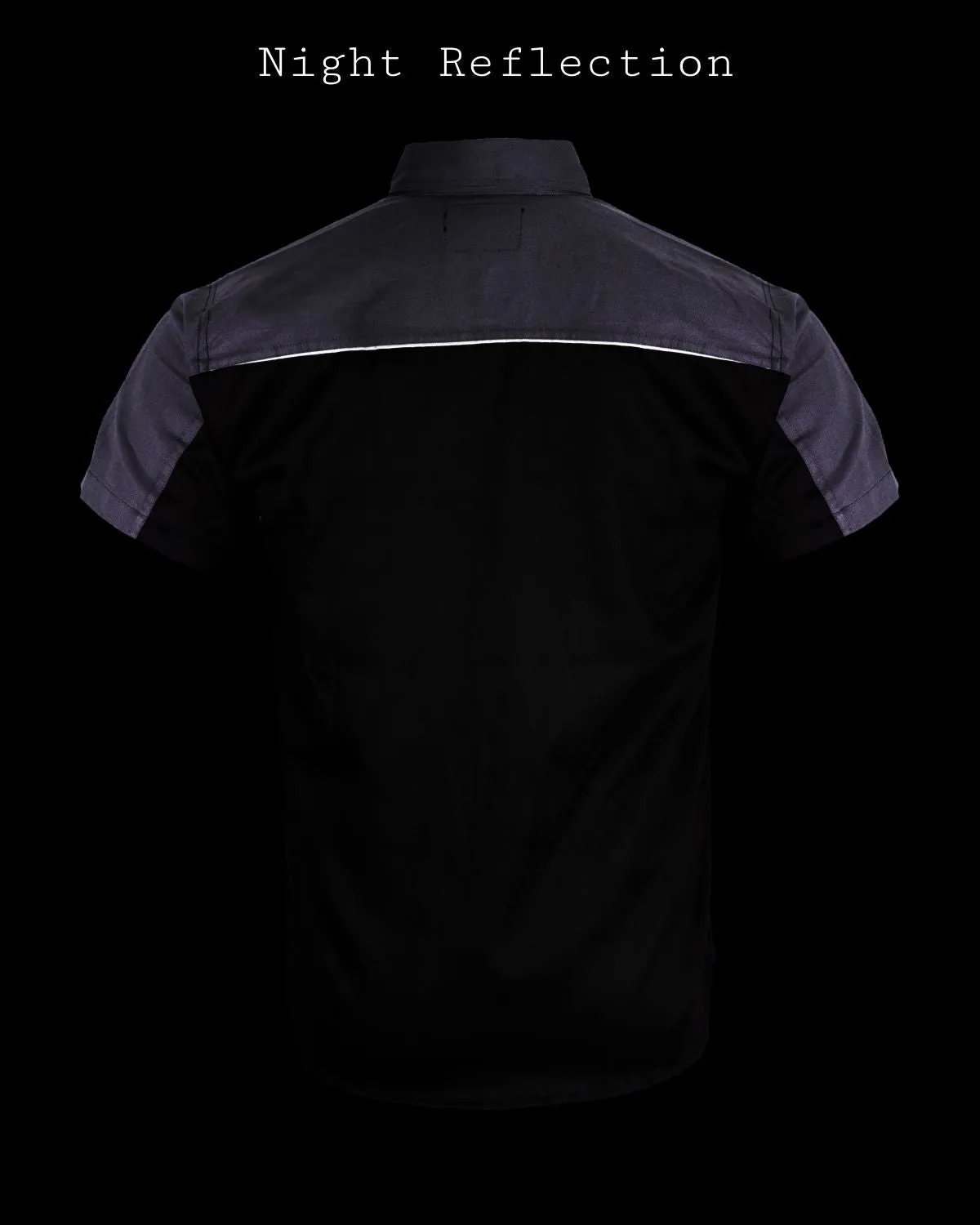 Dream Apparel Mechanic Shirt with Reflector on Back Straight Bottom Grey/Black