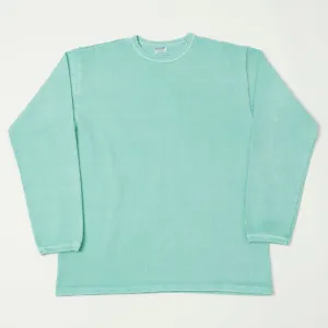 Dubbleworks Long Sleeve Heavy Fabric Pigment Dyed Tee - Lt Turquoise