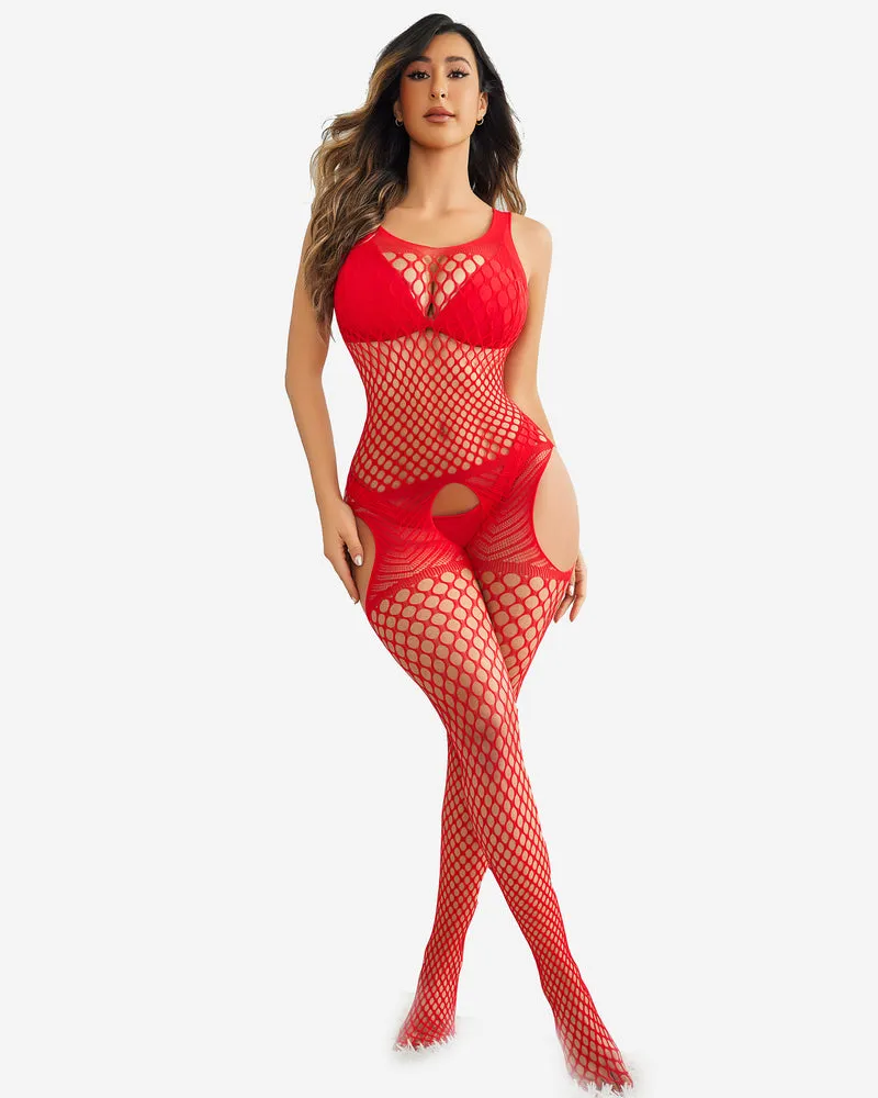 Fishnet Bodysuit Stockings Elasticity Jumpsuit