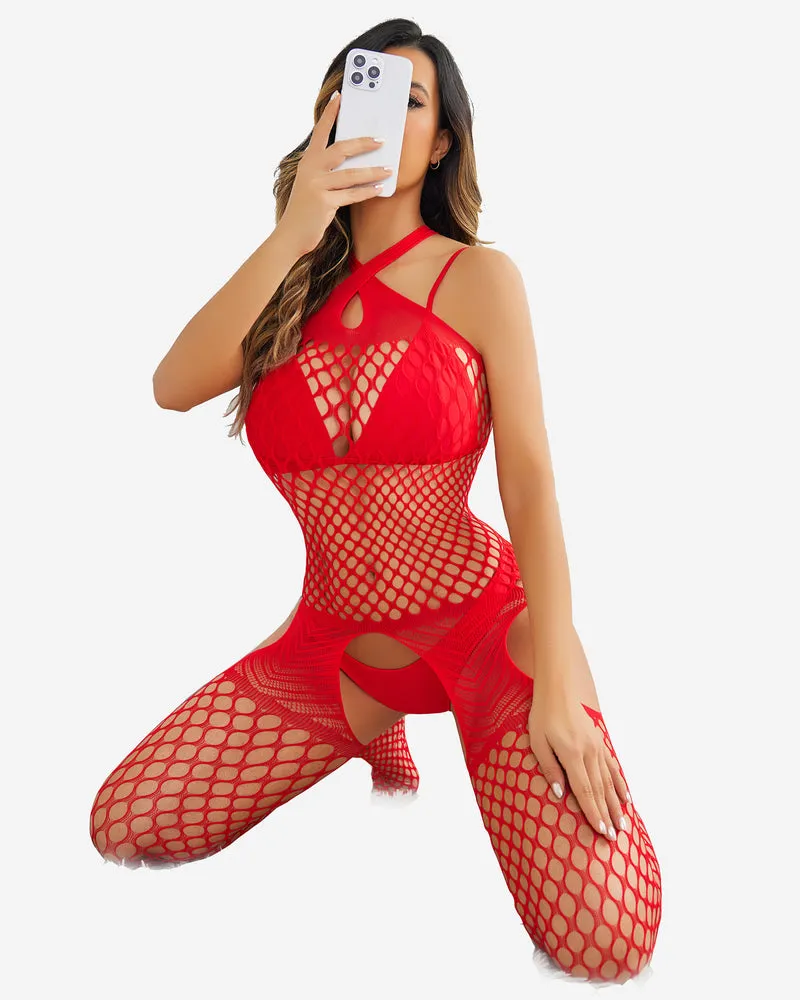 Fishnet Bodysuit Stockings Elasticity Jumpsuit