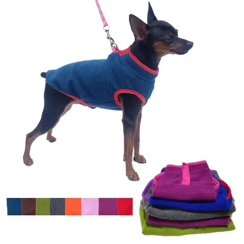 Fleece Dog Vest for Stylish Small Breeds - Warm Fashion Apparel