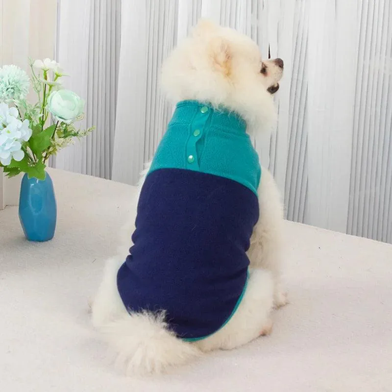 Fleece Dog Vest for Stylish Small Breeds - Warm Fashion Apparel