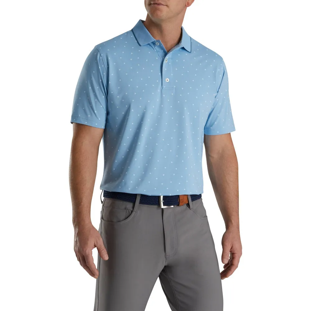 Footjoy Push Play Print Lisle Knit Collar Polo (Previous Season Style)