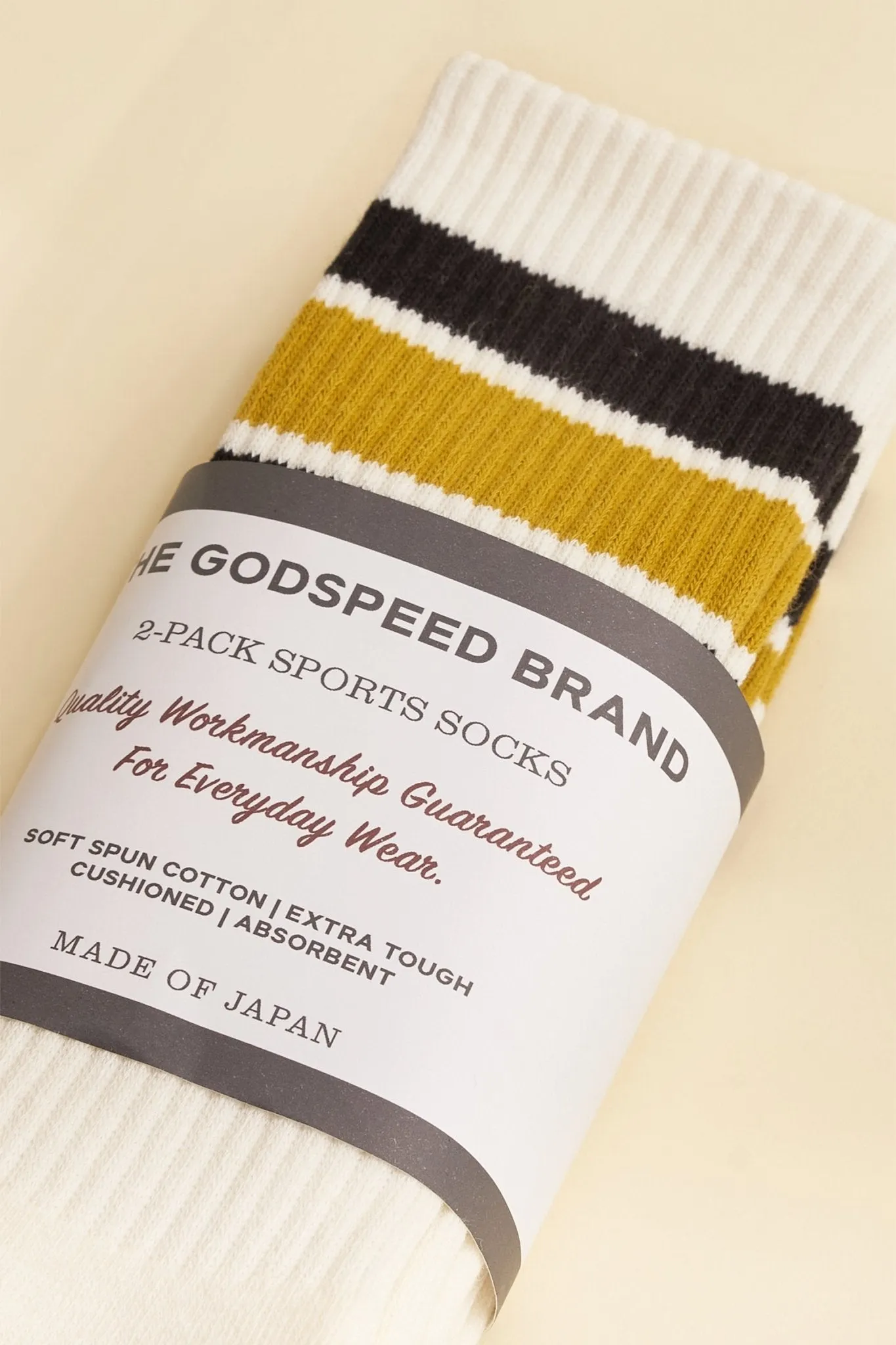 Godspeed 2-Pack Sports Socks - Mustard