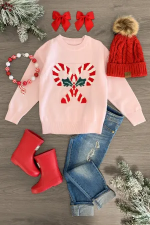 Light Pink Candy Cane Sweater