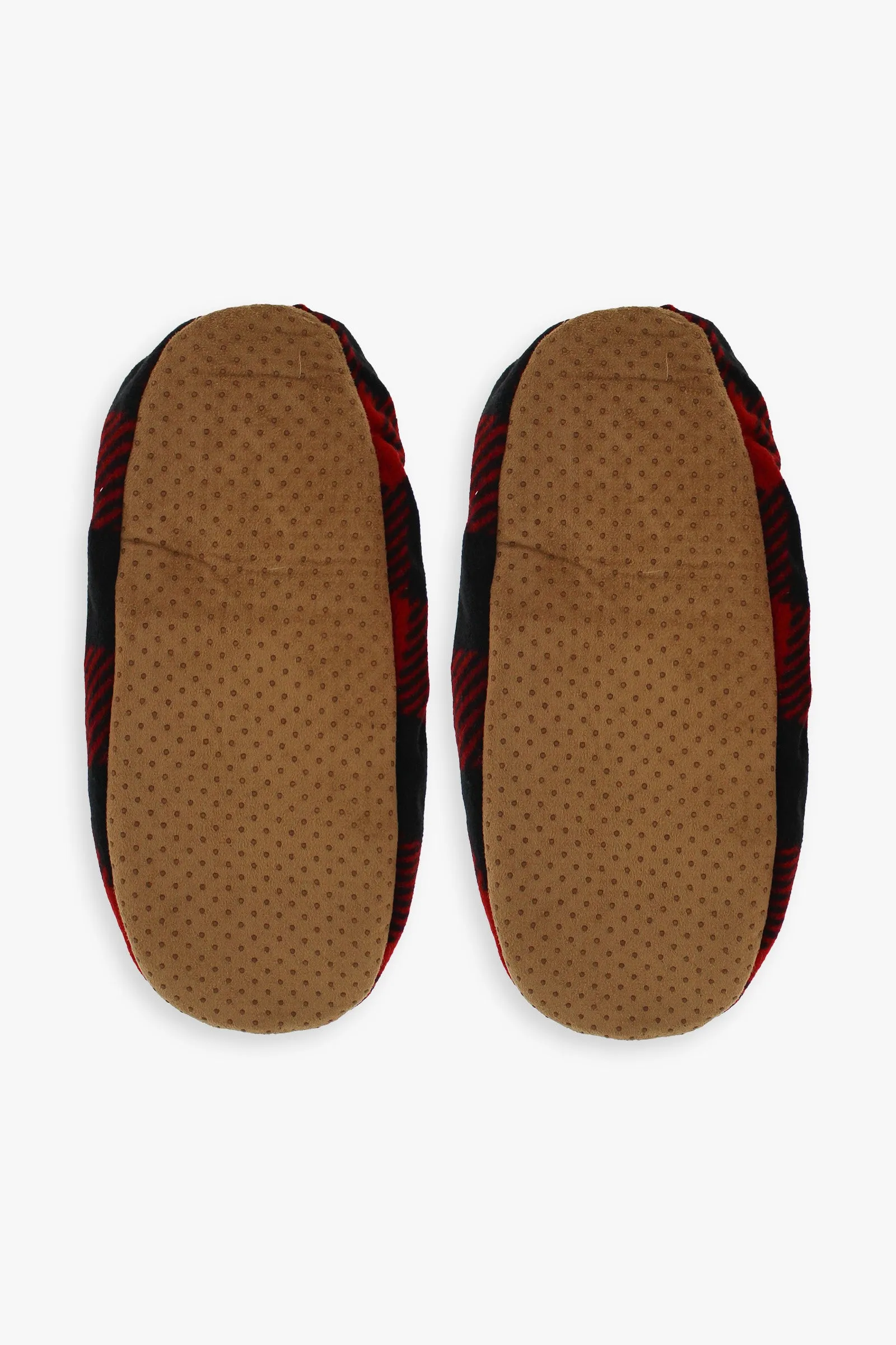 Men's Faux Shearling Lined Fleece Slippers