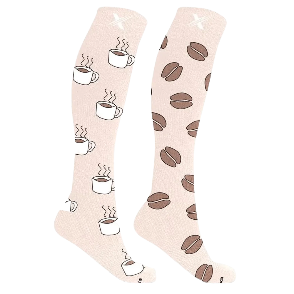 Mismatched: Coffee Compression Socks