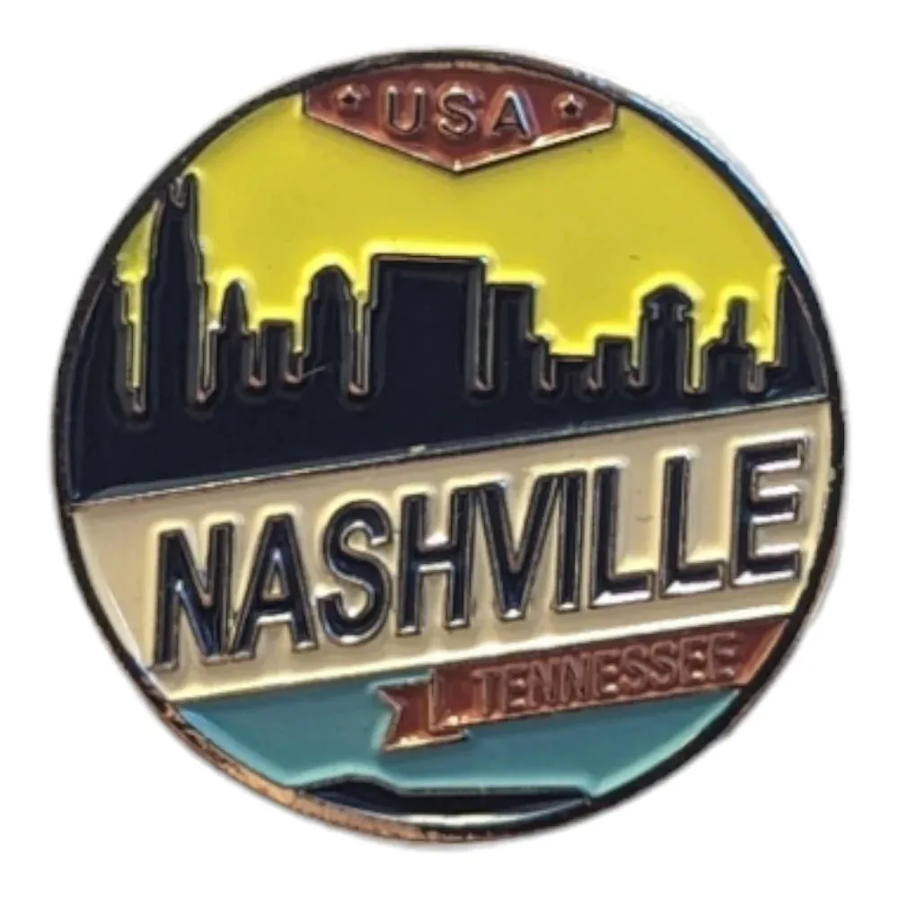 Nashville Cityscape | Magnetic Hat Pin