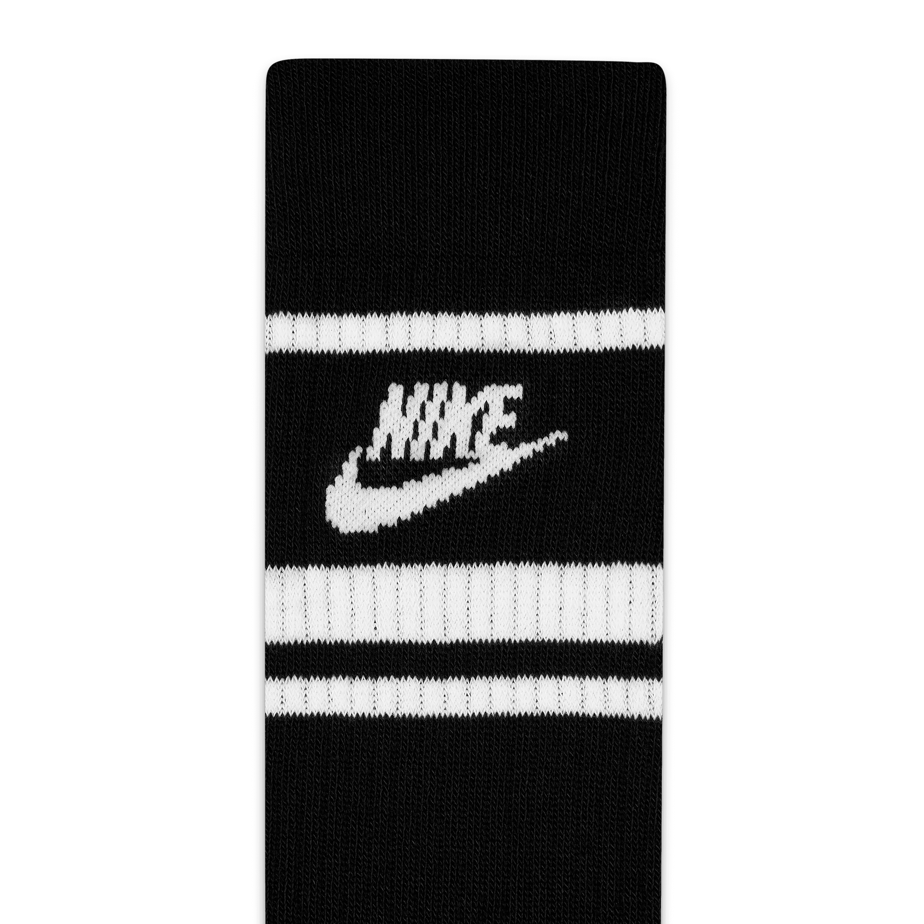 Nike Sportswear Dri-FIT Everyday Essential Crew Socks (3 Pairs)-Black