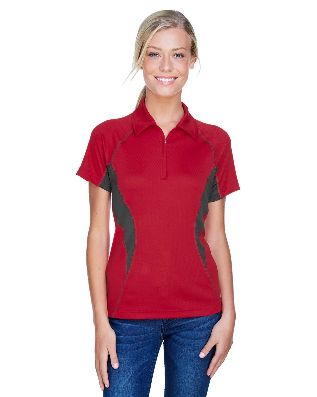 North End 78657 Ladies' Serac UTK coollogik Performance Zippered Polo