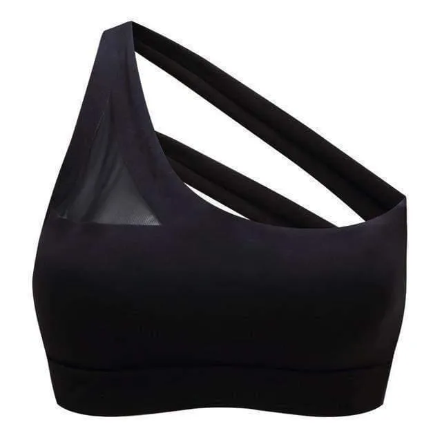 One shoulder sports bra