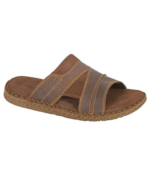 Roamers Mens Open Toe Mule Sandals