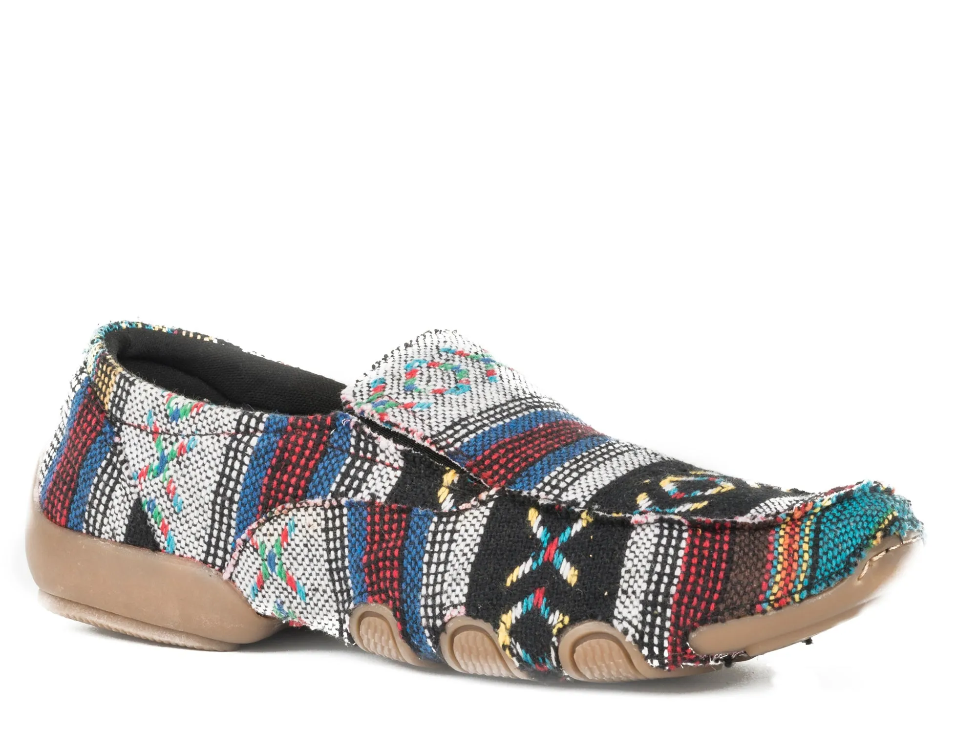 Roper SlipOn Womens Black Canvas Southwest Liza MultiColor Shoes