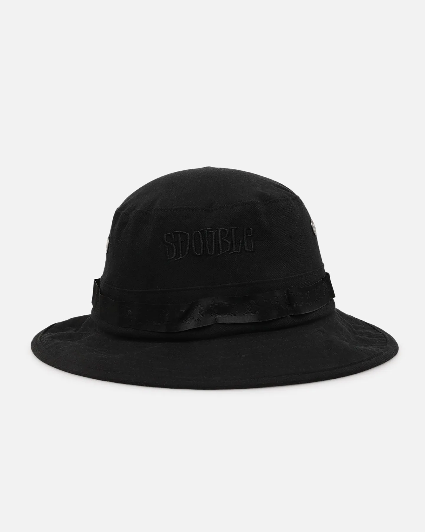 S Double Mid-Block Boonie Bucket Hat Black