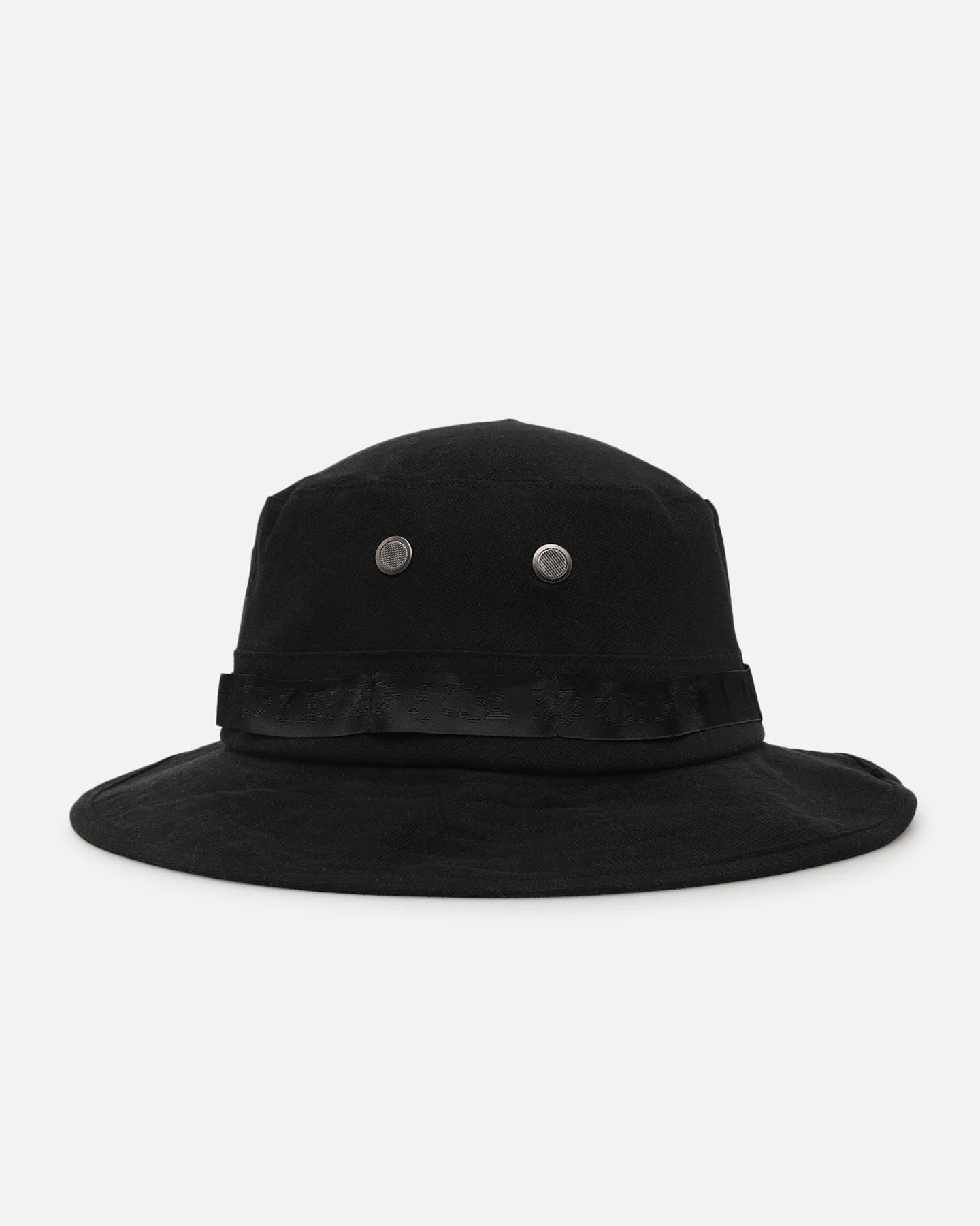 S Double Mid-Block Boonie Bucket Hat Black