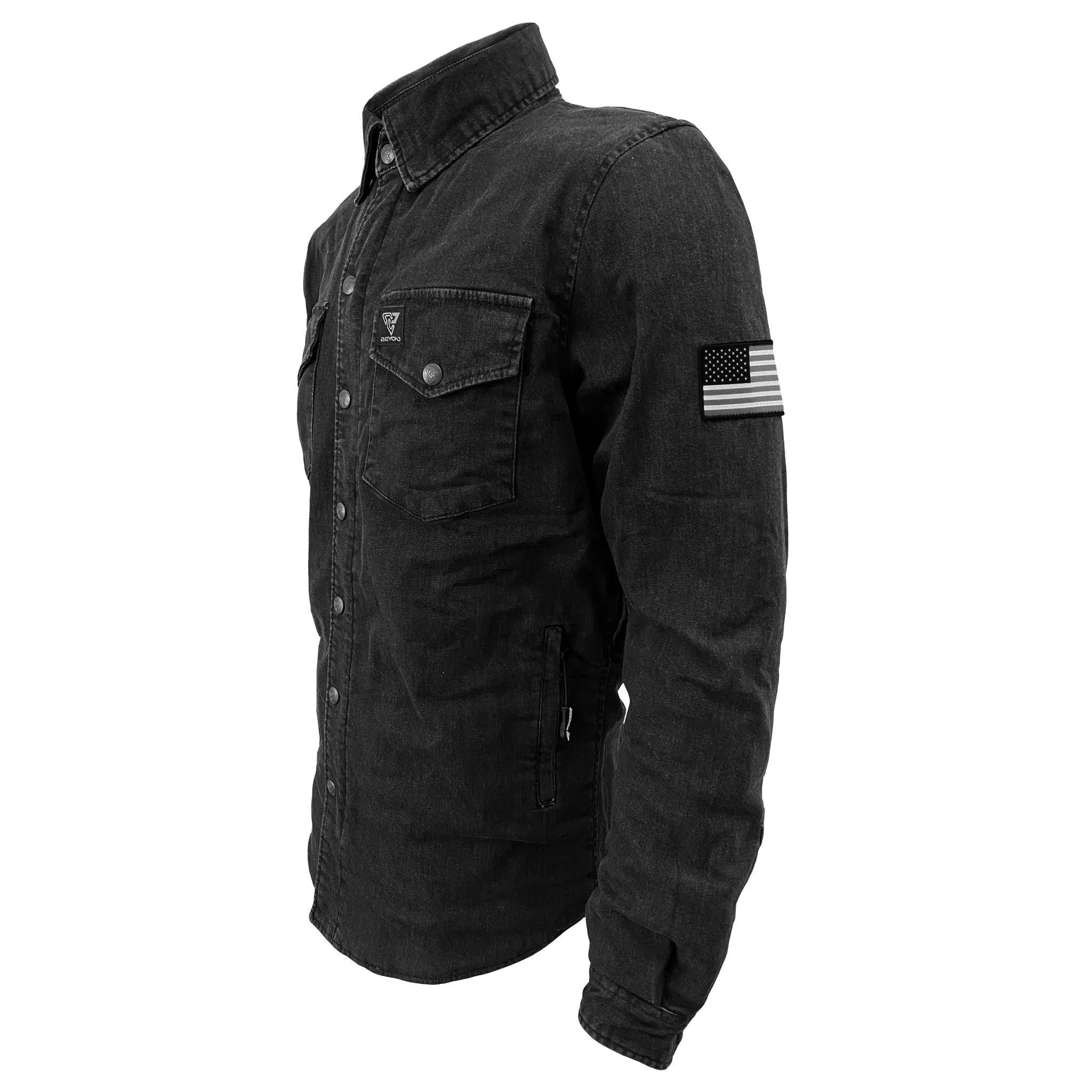 SALE Protective Jeans Jacket - Black with Pads