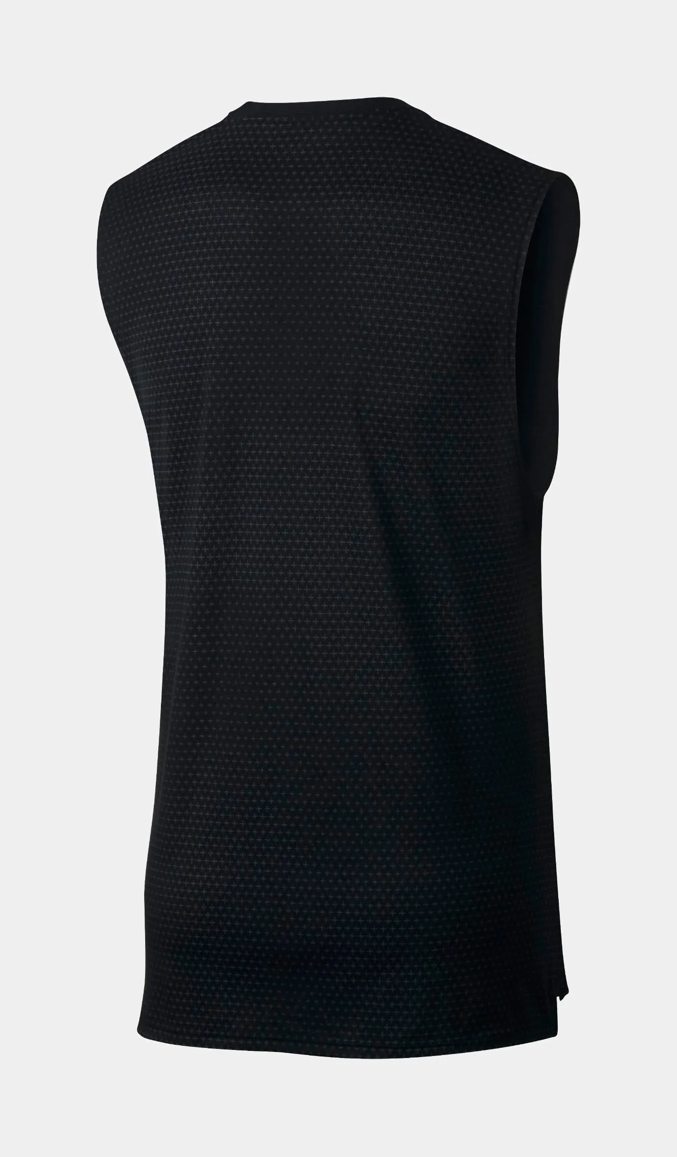 Sportswear Drop Hem Mens Tank (Black)