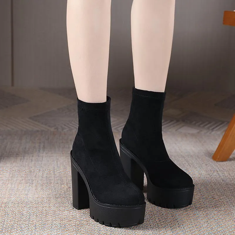 Stylish High-heeled Boots